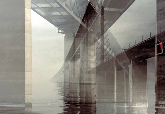Öresundbrücke bei Windstille